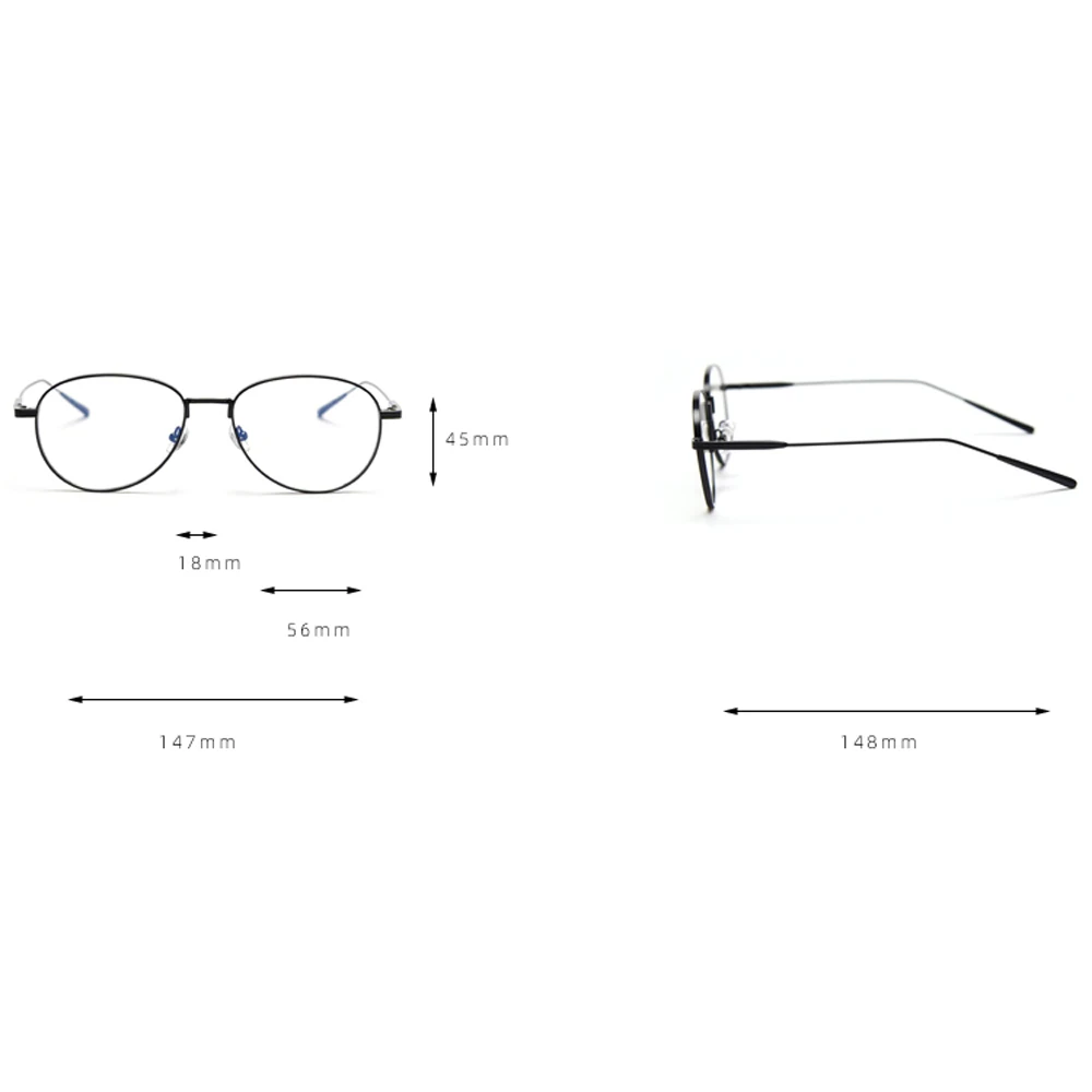 

Peekaboo retro blue light blocking glasses metal full rim men optical glasses frame women computer accessories male