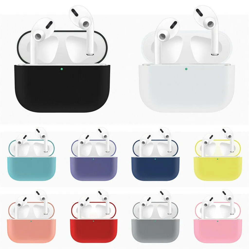 Чехол для Apple AirPods Pro 2019 с беспроводной зарядкой силиконовый защитный чехол