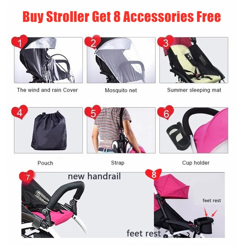 Lightweight Stroller Portable Folding Travel Baby Stroller Infant Trolley Wagon Baby Carriage For Newborns To 36M 8 Free Gifts images - 6