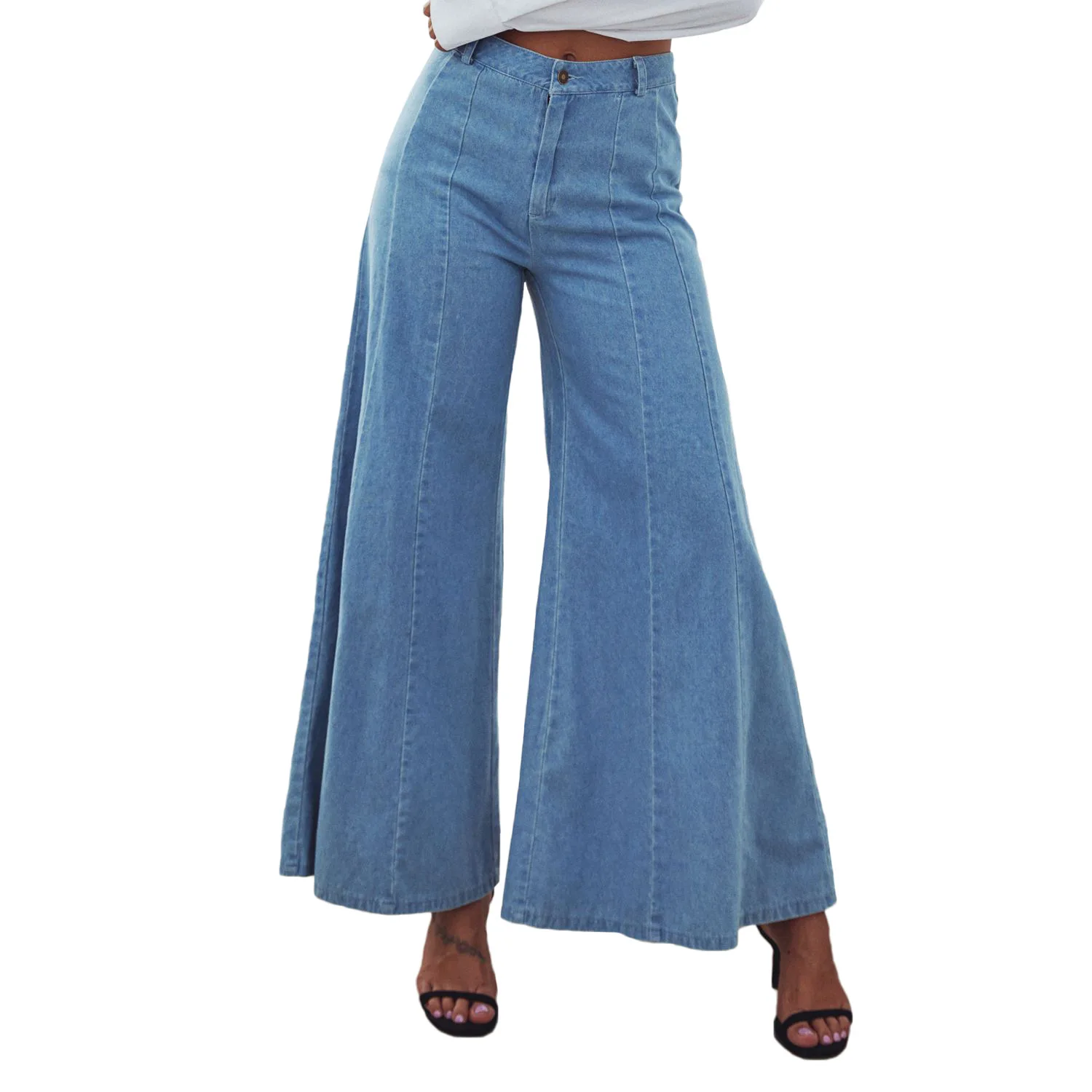 Женские ковбойские брюки в европейском и американском стиле с высокой талией