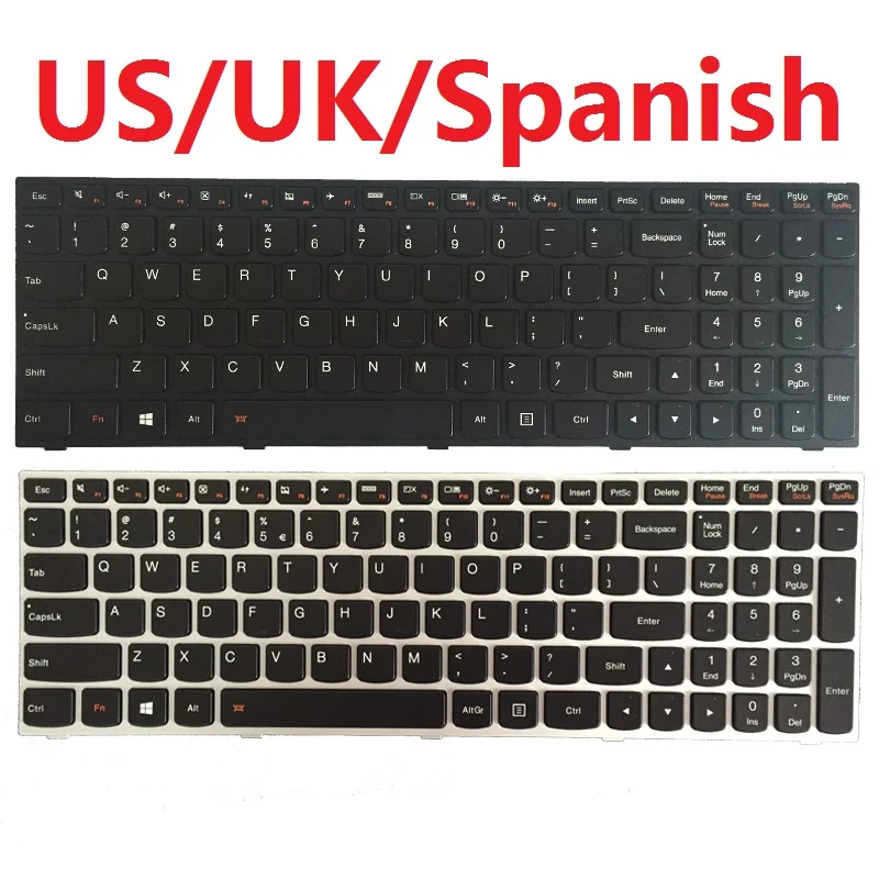 US/UK/SP/испанская клавиатура для LENOVO B70-80 E50-70 E50-80 B71-80 1D E51-80 25214755 PK1314K3A00 | Компьютеры и