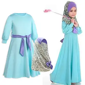 Женское мусульманское платье, хиджаб Абая, мусульманская одежда в дубайском стиле, комплект одежды, новое кимоно, юбба, Ближний Восток, кафтан, детвечерние НКА Gown1-7Year
