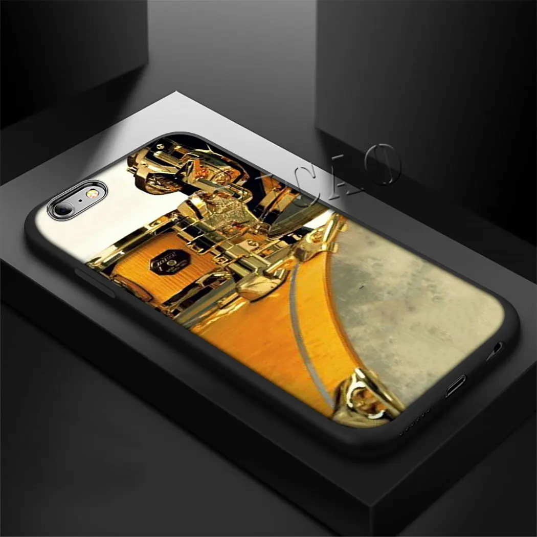 IYICAO музыкальный барабанный инструмент мягкий силиконовый телефон для iPhone X XS XR Max