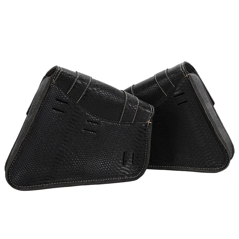 Универсальный 1 комплект мотоциклетная Боковая Сумка черная искусственная