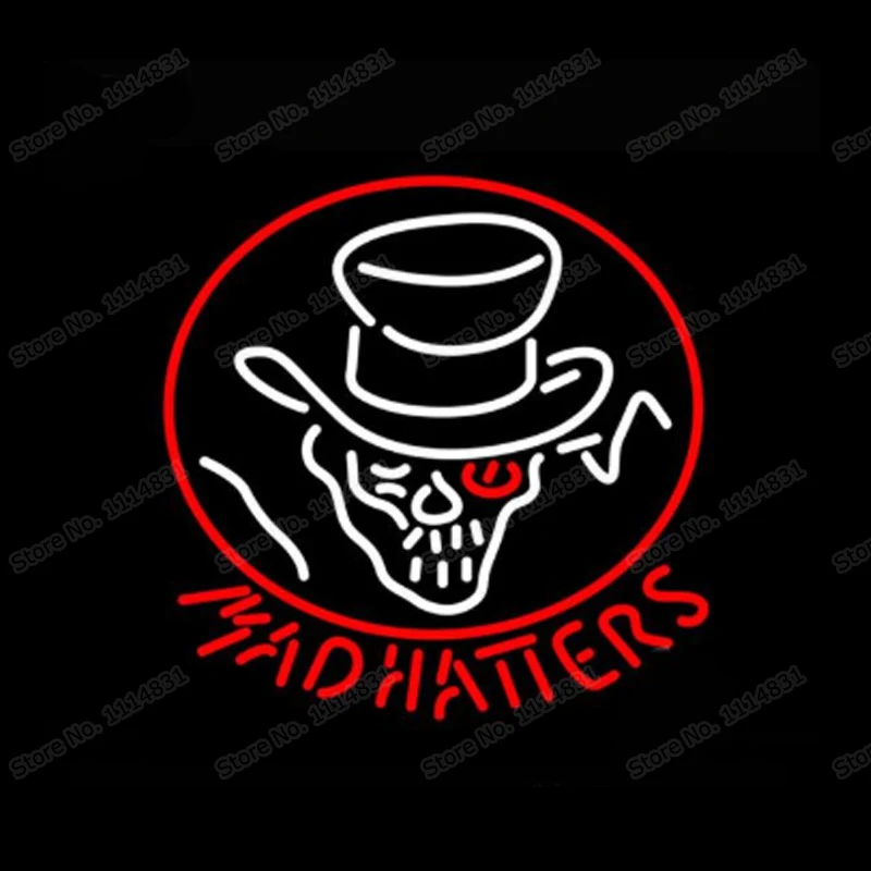 Неоновая вывеска Лига Легенд OSU Mad Hatters Telkom магазин реальных стеклянных трубок