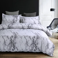 3 colors marbled duvet cover set includes duvet cover with pillowcases without filler polyester bedding ins hot
