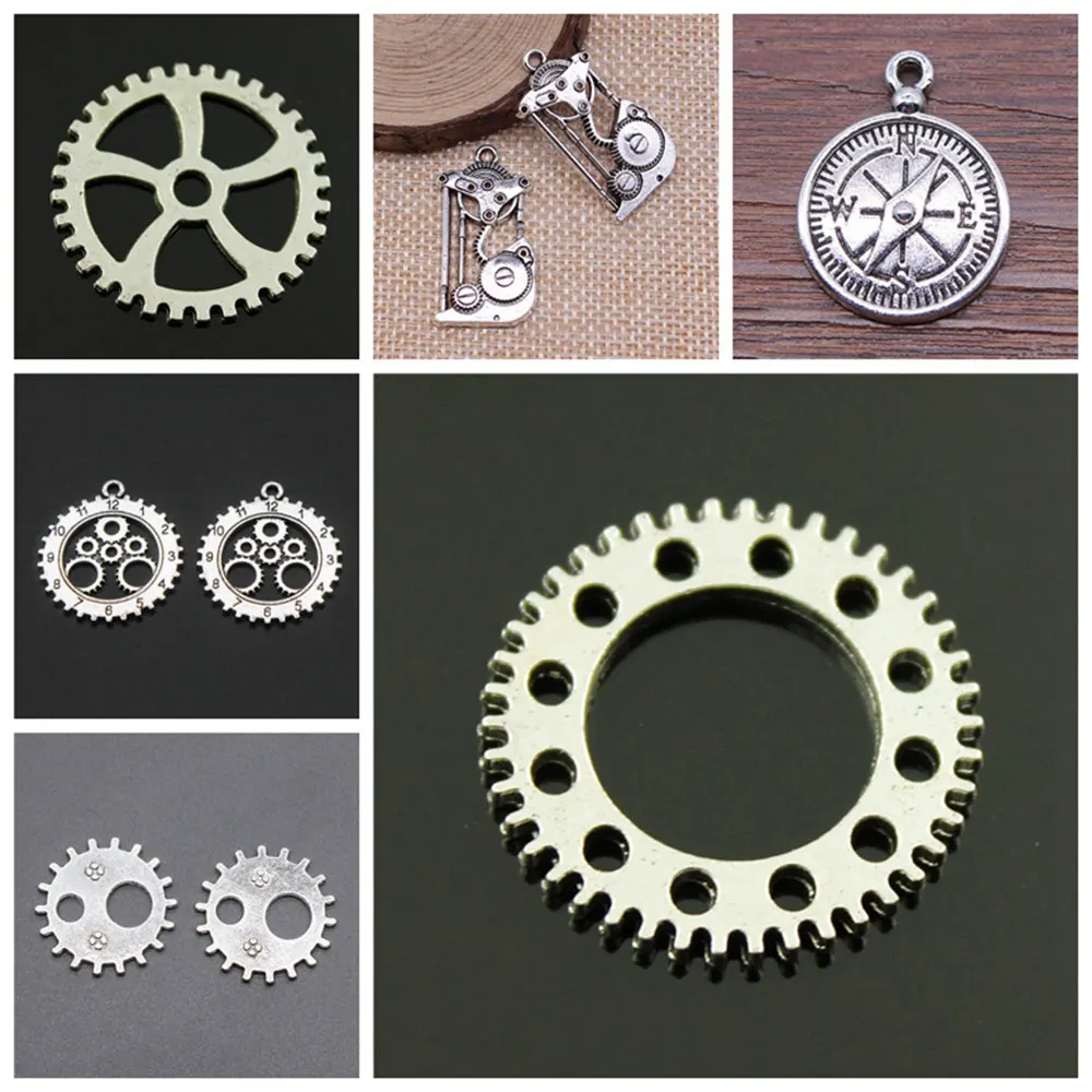 

Charms for Jewelry Making Findings Handmade DIY Craft Teampunk Gear Charms