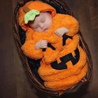 infant halloween sleeping bag autumn winter unisex baby fashion cartoon pumpkin shape long sleeve thickened receiving blankets