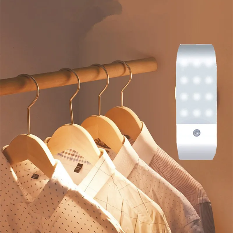 

LED Lights Cabinet Lighting Nightlight Corridor Bedroom Lights with Remote Motion Sensor USB Charging Wardrobe Closet Light Bar
