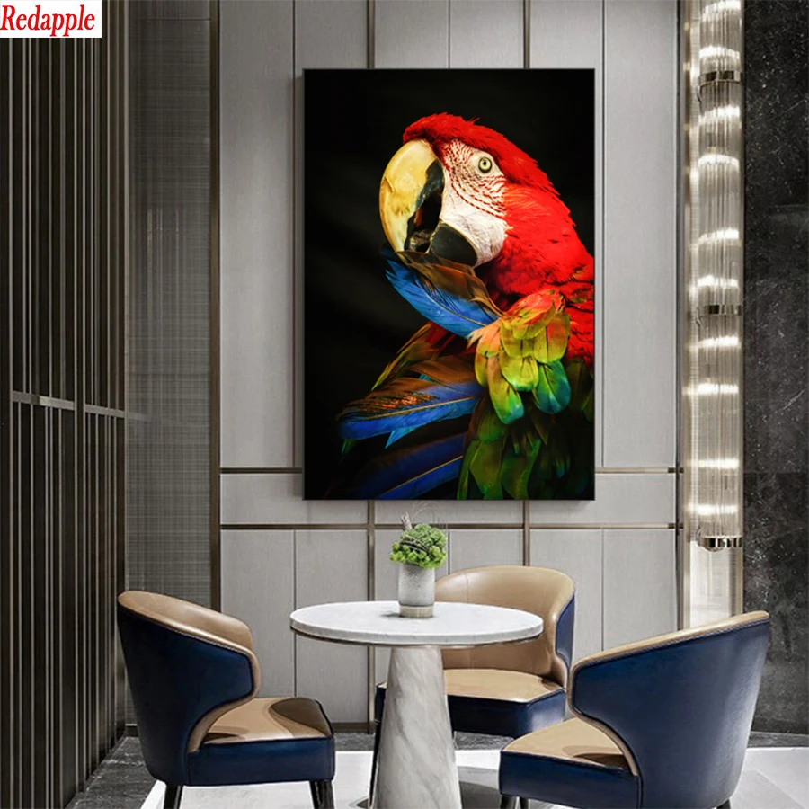 

5D DIY Diamond Painting Abstract art, colorful parrot Full Square Round Drill Embroidery Cross Stitch 5D icon gift Home mosaic