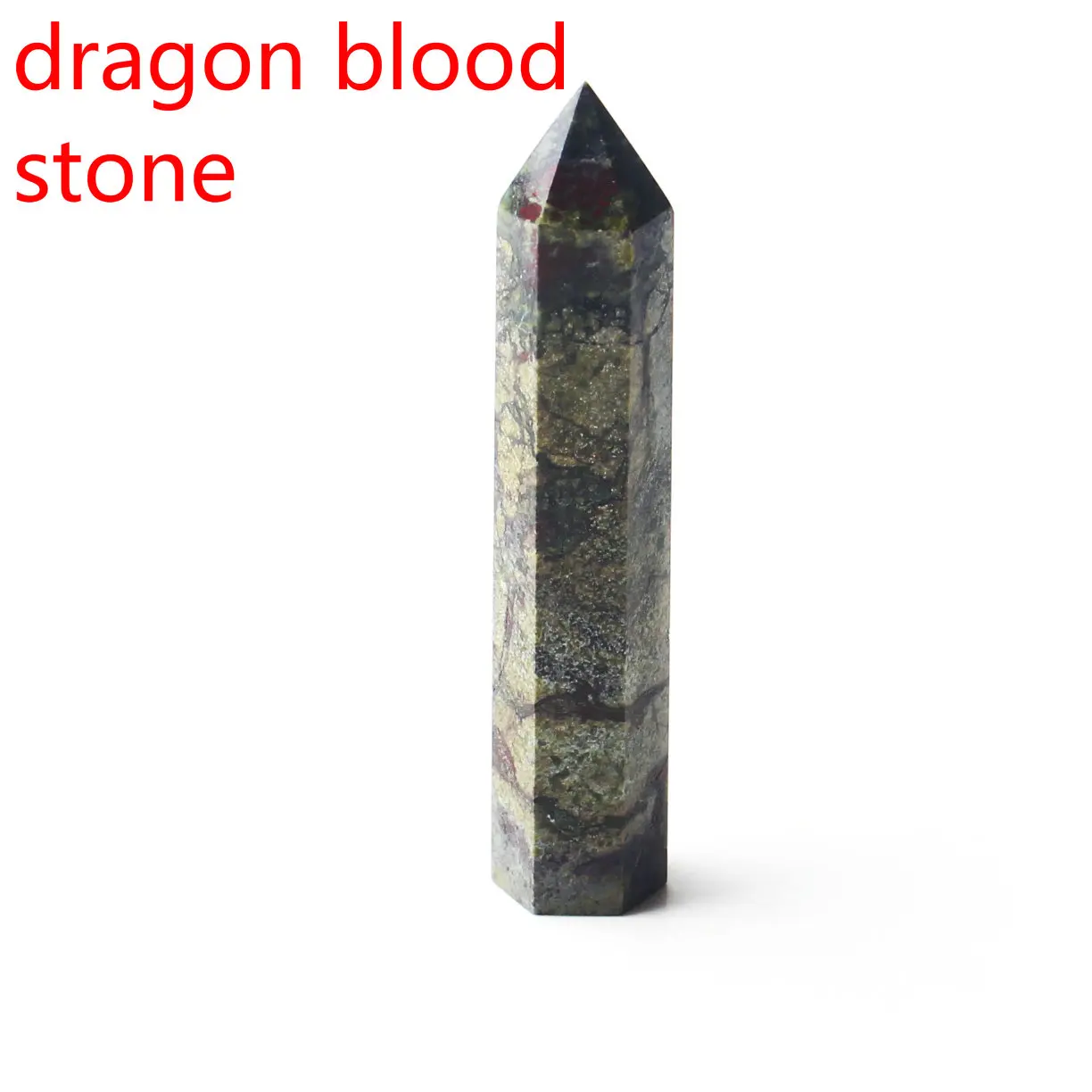 dragon blood stone Кристалл обелиск точка палочка ювелирные изделия Красочные Флюорит розовый кварц исцеление чакры в рейки декоративная статуэтка Фигурное ожерелье подарок - Цвет: dragon blood stone