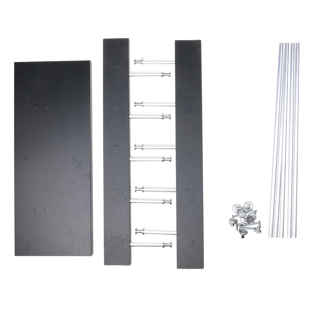 

5-Layer Sunglasses Eyeglasses Display Wooden Frame Rack Stand Holder Organizer Black