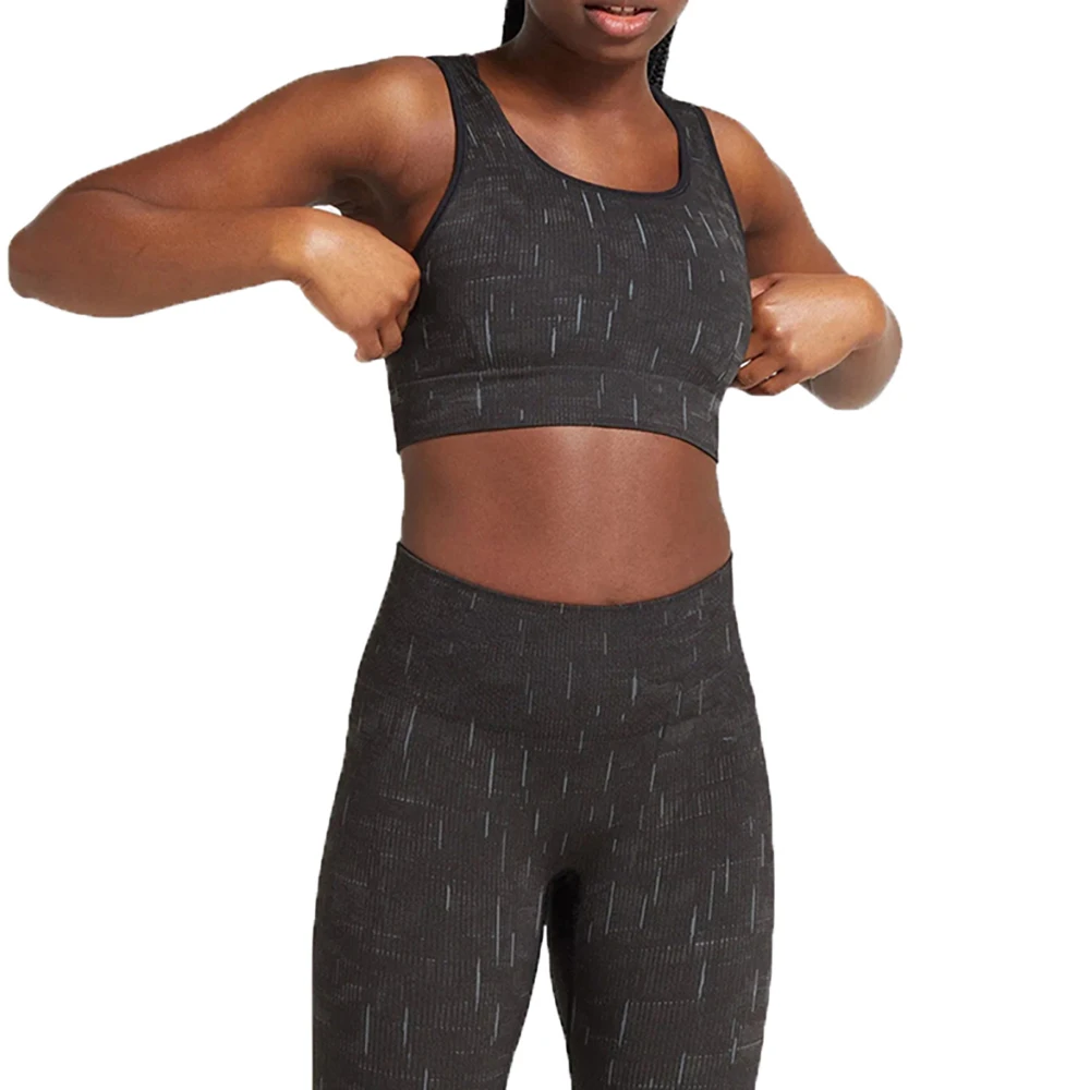 

Women's illumination Seamless Crop Tops Padded Strappy Sports Bra Sportswear Woman Gym Push Up Sports Vest Fitness