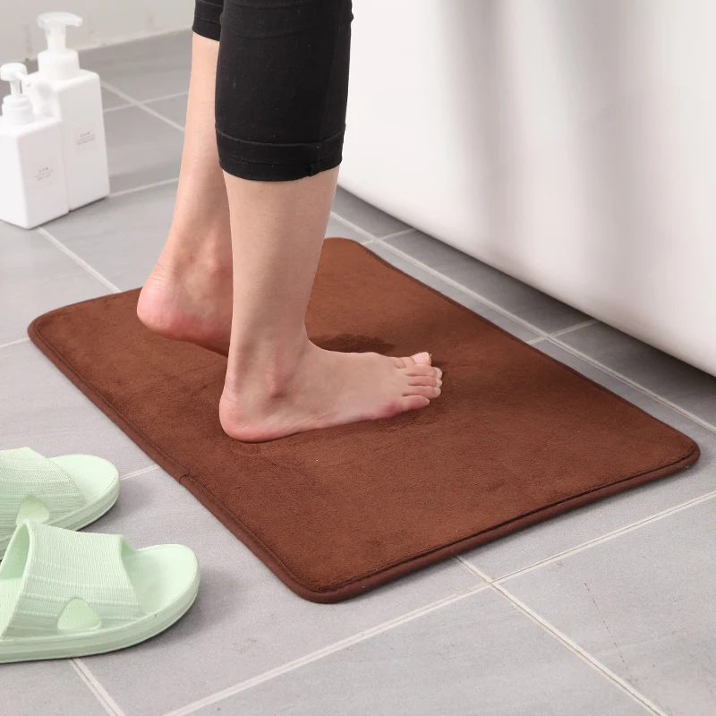 

Home bathroom coral Plush water absorption foot mat kitchen soft comfortable antiskid mat kitchen mats for floor