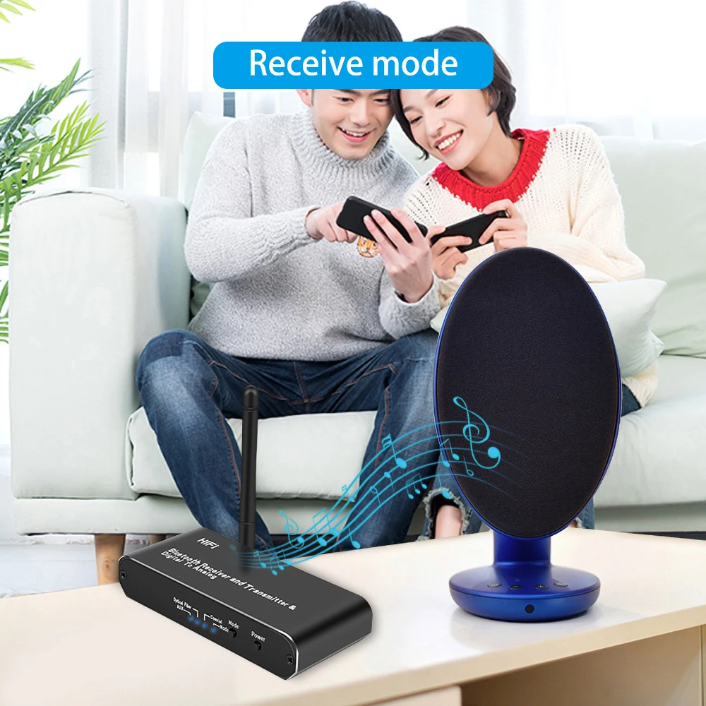 Bluetooth 5 0 аудиопередатчик цифро-аналоговый Hi-Fi аудиопреобразователь беспроводной