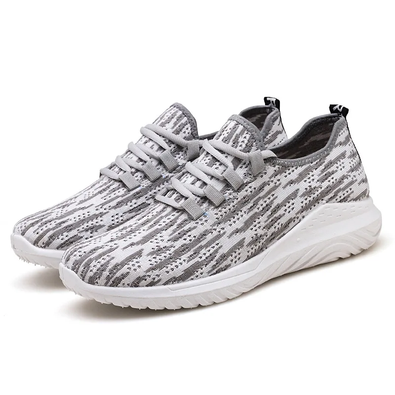 

Мужские кроссовки на шнуровке, Нескользящие, с круглым носком, легкие дышащие, универсальные, модная спортивная Уличная Повседневная обувь ...