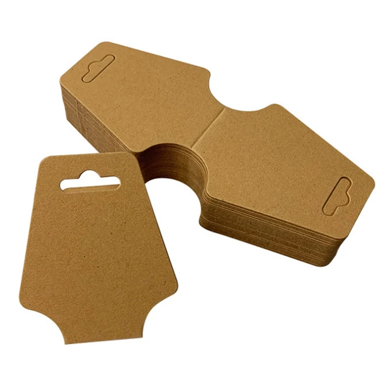 

100Pcs Jewelry Necklace Wrapping Paper Card Kraft Paper Pendant Display Card