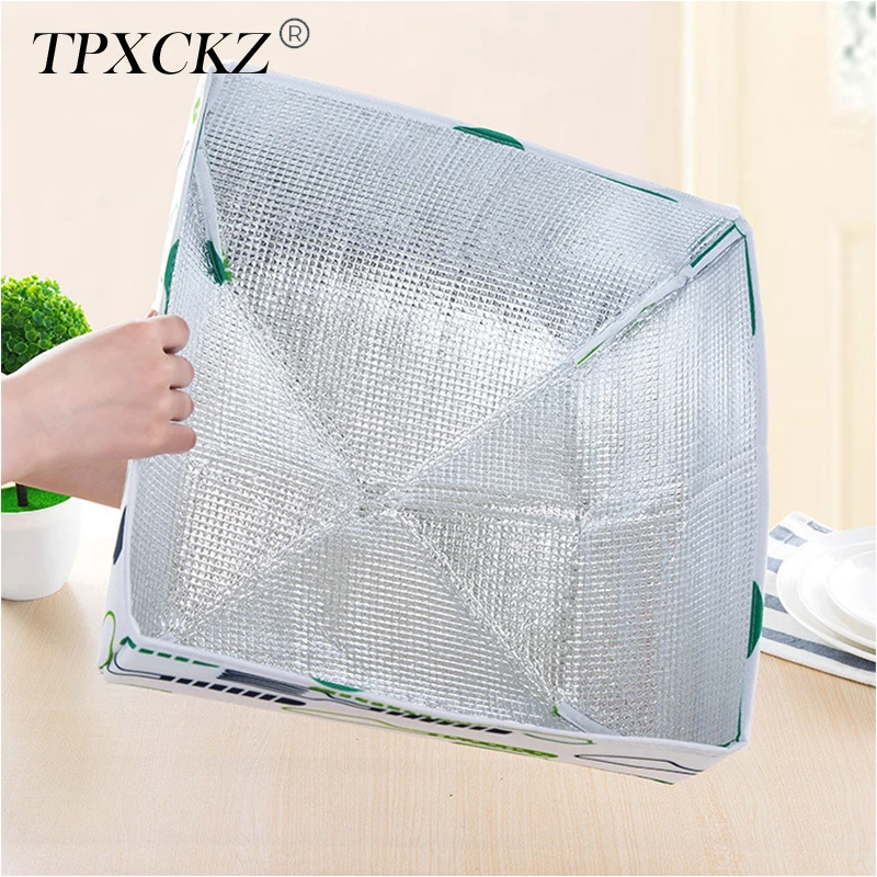 

TPXCKz Foldable Insulated Food Cover with Aluminum Foil Leftover Food Dust Cover Keeping Pizza Hot-Dog Hot Table Cover