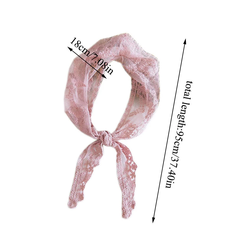Однотонный вязаный треугольный шарф Женская Косынка кружевной головной платок