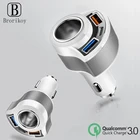 Автомобильное зарядное устройство с USB-портом для прикуривателя, быстрая зарядка 3,0