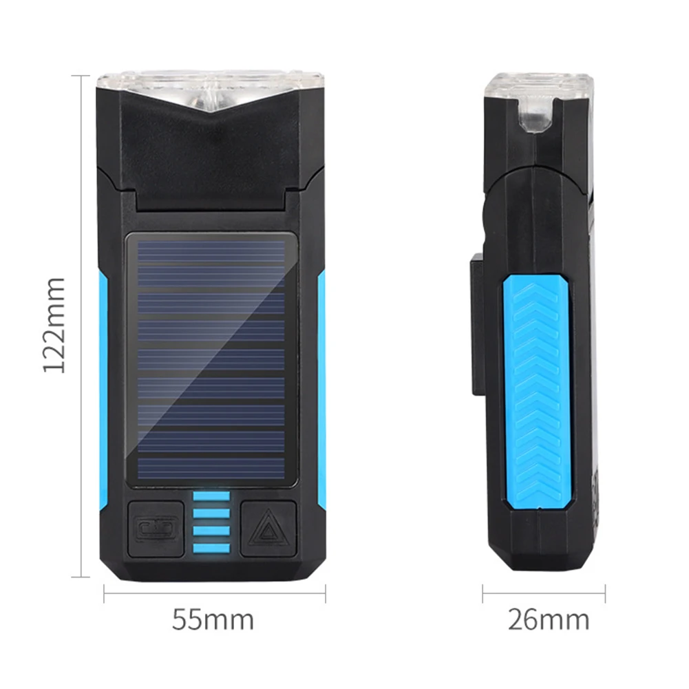 

Solar Bicycle Light Rechargeable Bike Lamp Waterproof Solar Headlight with Electronic Horn Bell MTB Bike Accessories