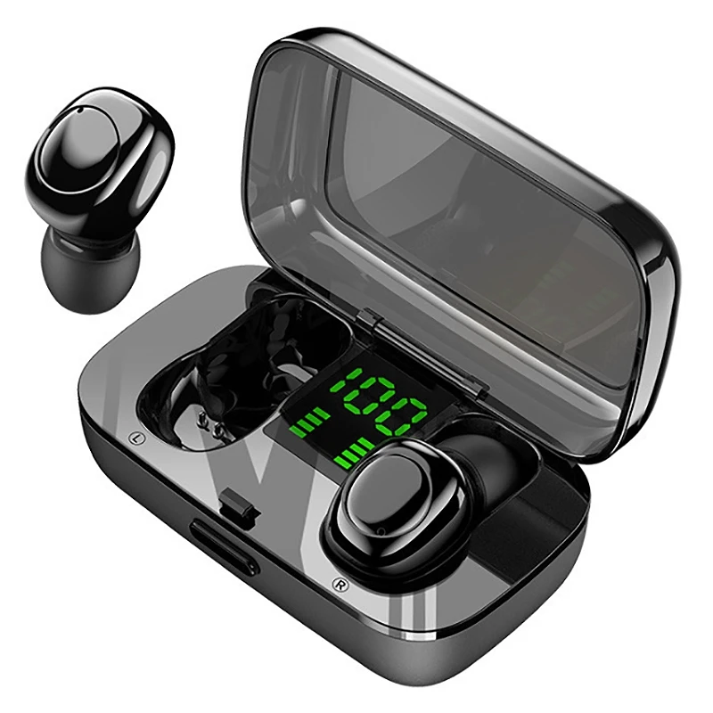 XG21 Беспроводная bluetooth гарнитура Bluetooth V5.0 светодиодный цифровой дисплей наушники