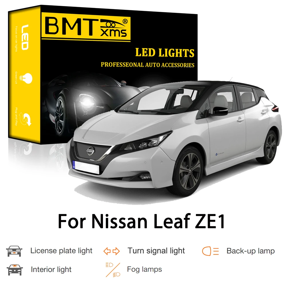 BMTxms Canbus For Nissan Leaf ZE1 2018-2020 Car LED Exterior Interior Parking Turn Signal Reverse License Plate Light Fog Lamp
