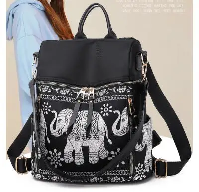 1 шт./лот Женский Повседневный Рюкзак со слоном Женская этническая оксфордская