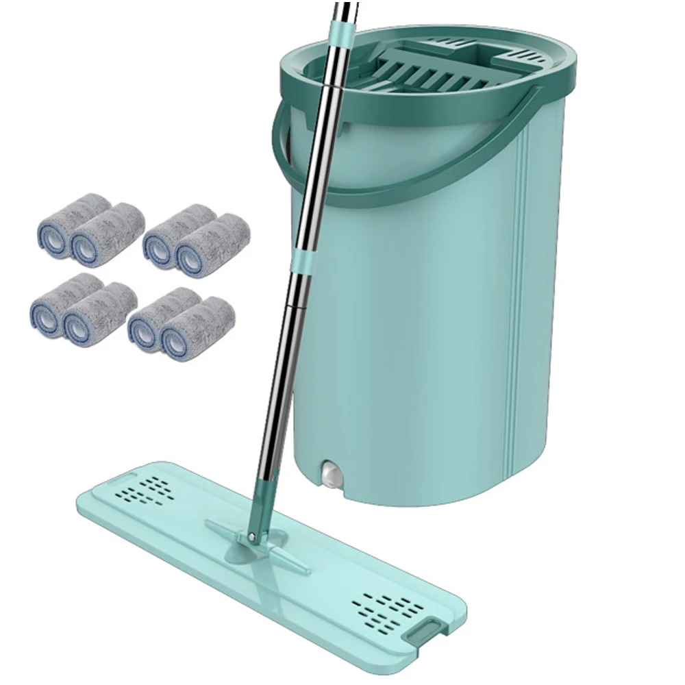 Швабра с одной кнопкой для сухой и влажной уборки экономичная Бытовая плоская