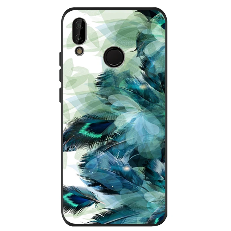 Мягкий силиконовый чехол для телефона huawei P40 P30 P20 P10 Pro P9 Lite Psmart голубой зеленый с