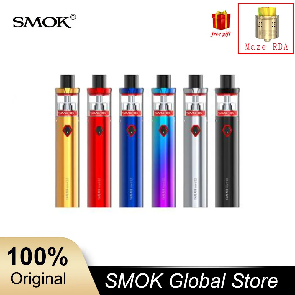 Smok Vape pen Nord 22 Pen Kit 2000 мАч аккумулятор 2 мл Capcity Mesh Coil Vs 19 электронная сигарета