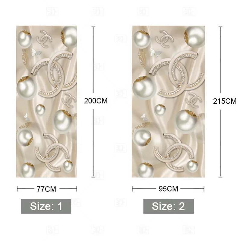 

Home Wall Decoration Creative DIY PVC Self-adhesive Door Sticker 3D Circle Ball Jewelry Diamond Door Mural Wallpaper For Bedroom