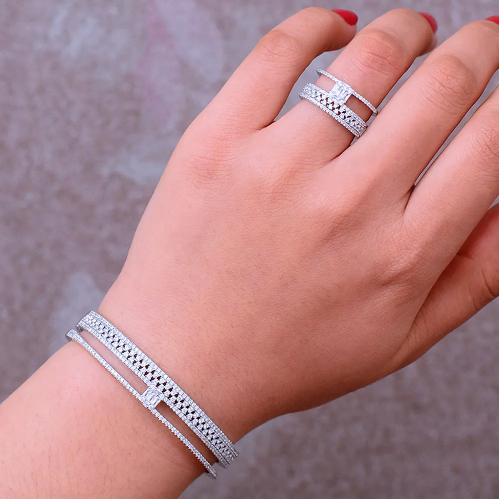 GODKI Роскошные модные Ювелирные наборы для женщин Свадебные циркониевые