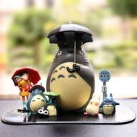 japan miyazaki umbrella totoro doll garage kit car decoration three piece desktop car interior decoration gift