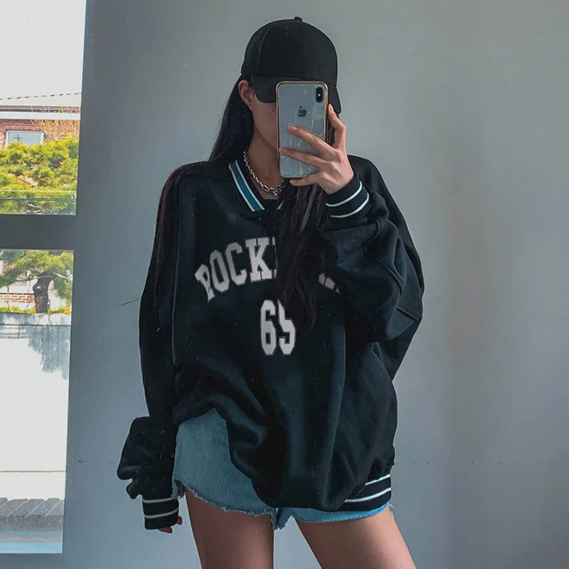 

Женская винтажная Толстовка с длинным рукавом и круглым вырезом