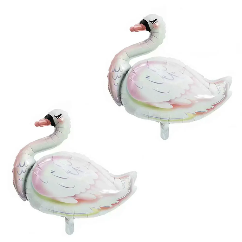 Воздушные шары из фольги в виде белого лебедя украшения для свадьбы дня рождения