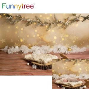 Funnytree Baby Photography Backdrop With Mat Newborn Child Photo Studio Wallpaper Glitter Bokeh Indoor Photographic Background