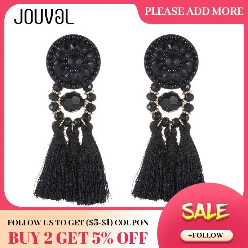 Серьги с кисточками JOUVAL женские массивные ювелирные изделия для женщин модные