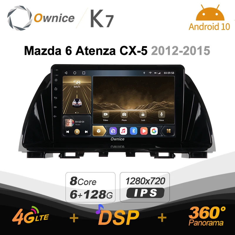 

Автомобильный радиоприемник K7 Ownice 6G + 128G Android 10,0 для Mazda 6 Atenza CX-5 2012 - 2015 мультимедийный плеер 4G LTE GPS Navi BT 5,0 Carplay