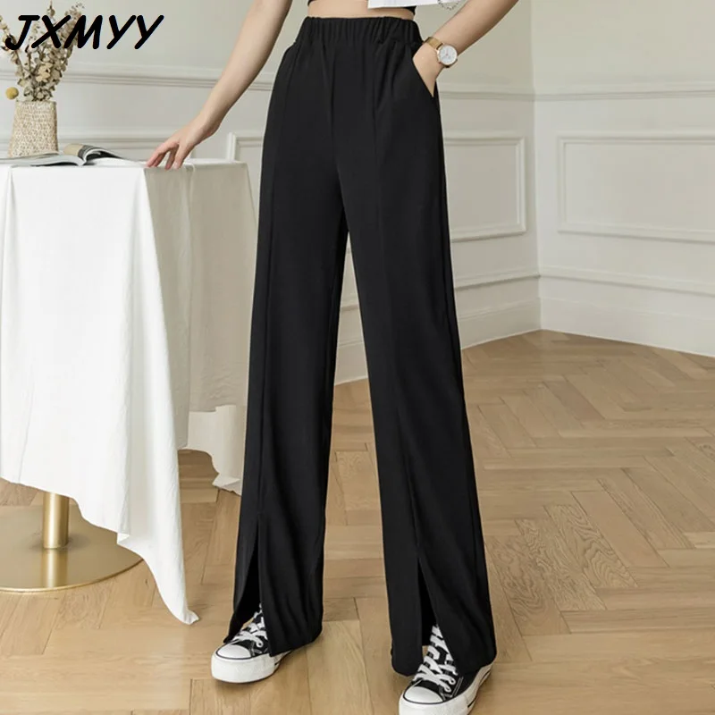 Брюки JXMYY женские с широкими штанинами свободные повседневные штаны из вискозы