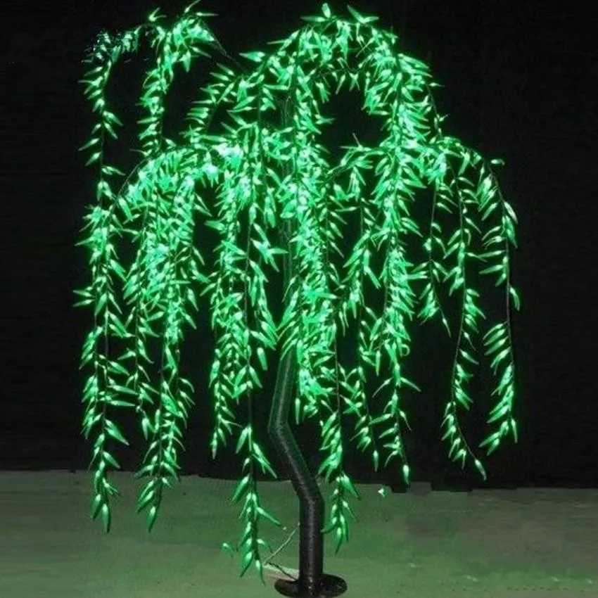 

LED Willow Tree Light LED 1152pcs LEDs 2m/6.6FT white Color Rainproof Indoor or Outdoor Use fairy garden Christmas Decoration