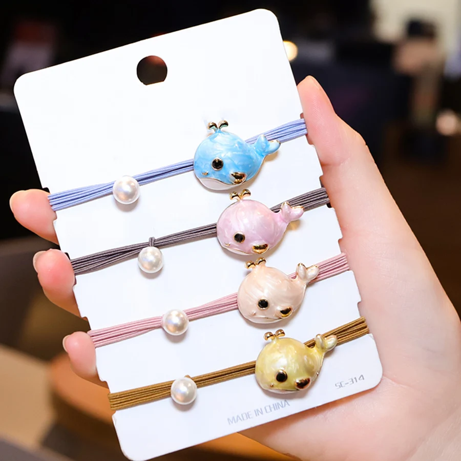 Girls Sweet Cute Elastic Hair Bands Princess Ponytail Holder Gum For Scrunchies Headband Rubber Band Kids Accessories | Украшения и