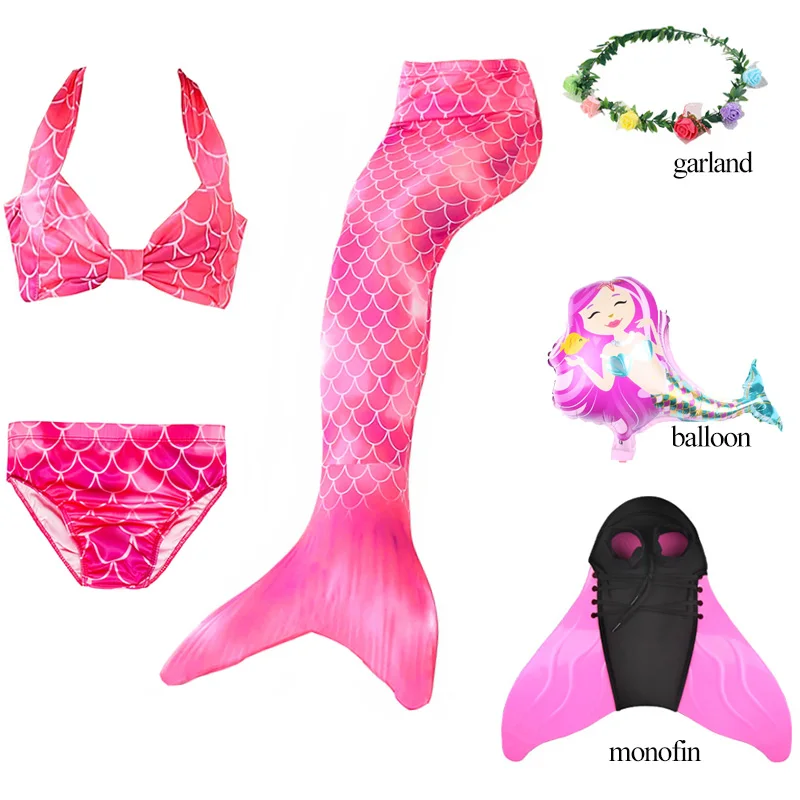 Детские плавательные хвосты Русалочки 6 шт. в комплекте с моноластом C69789CH |