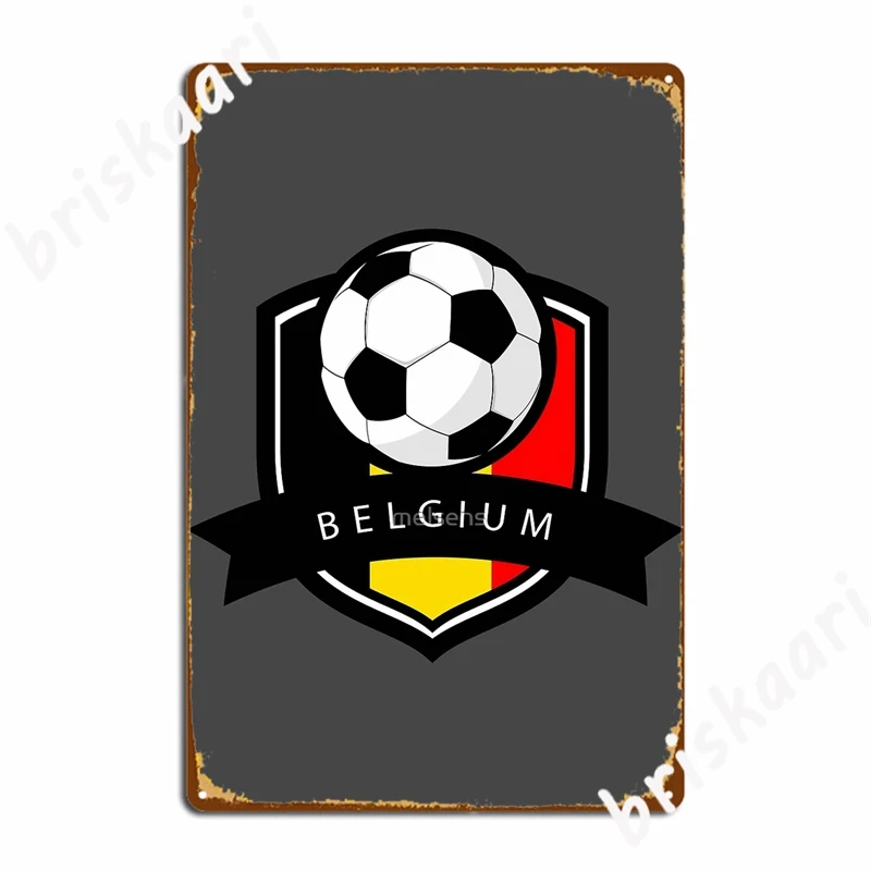 Футбольный флаг Бельгии металлические знаки бляшки забавные настенные пещера