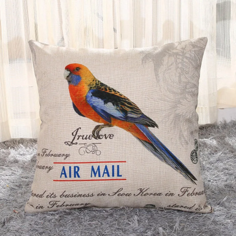 53 недельная Новая Домашняя мультяшная Подушка льняная с принтом наволочка 45x45 см