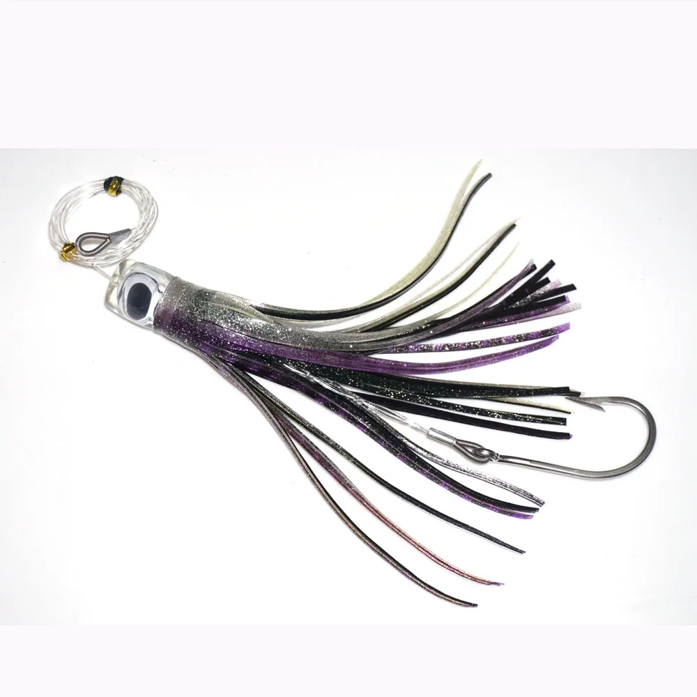 Fishing Lures Trolling Tuna Skirt 8.5 Inch Saltwater Rigged Hooks Big Game Small Flaw | Спорт и развлечения