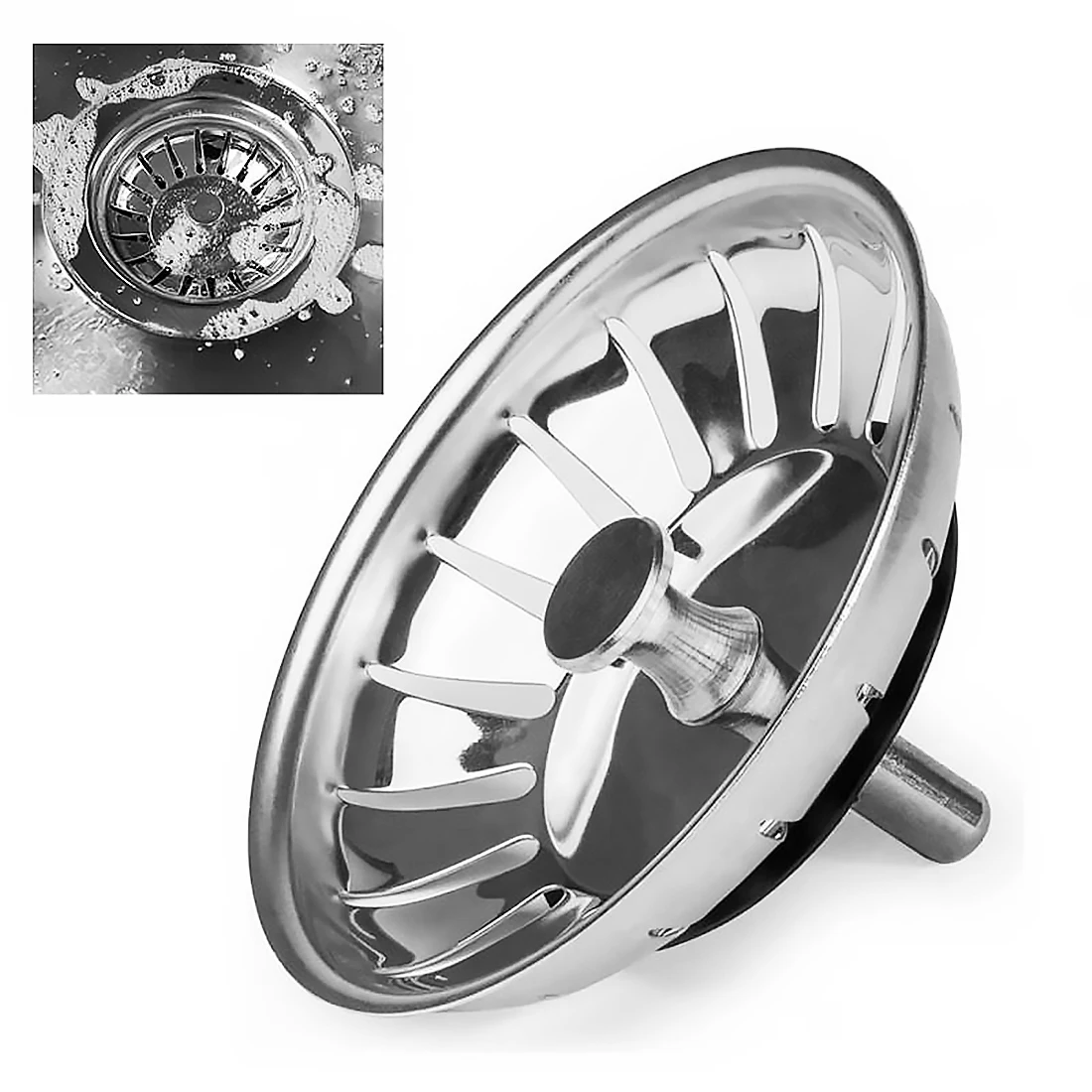 

1PC Sink Floor Drain Stainless Steel Kitchen Sink Filter Mesh Durable Rubber Sealed Wash Basin Bathroom Hair Filter Ring New