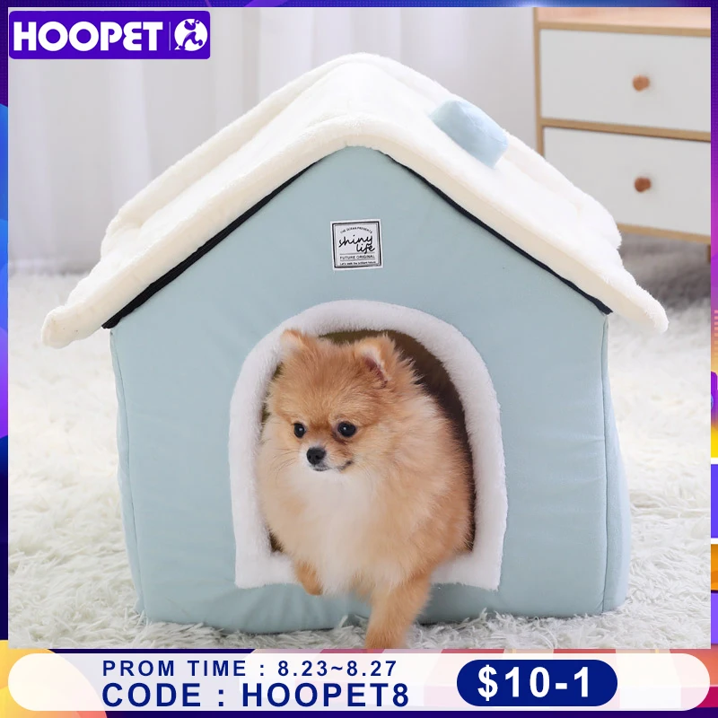

HOOPET Dog House Indoor Warm Kennel Pet Cat Cave Nest Rabbit Nest Washable Removable Mat Cozy Sleeping Bed For Cats