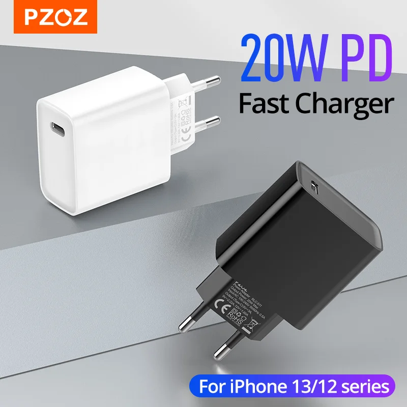 PZOZ PD зарядное устройство 20 Вт для iphone 13 12 Pro MAX Mini 6 ipad 2021 Быстрая зарядка Usb C AirPods Max