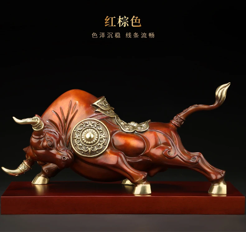 

Good luck FENG SHUI decorative statue HOME company SHOP store Efficacious Talisman Money Drawing Fortune Stock market bull